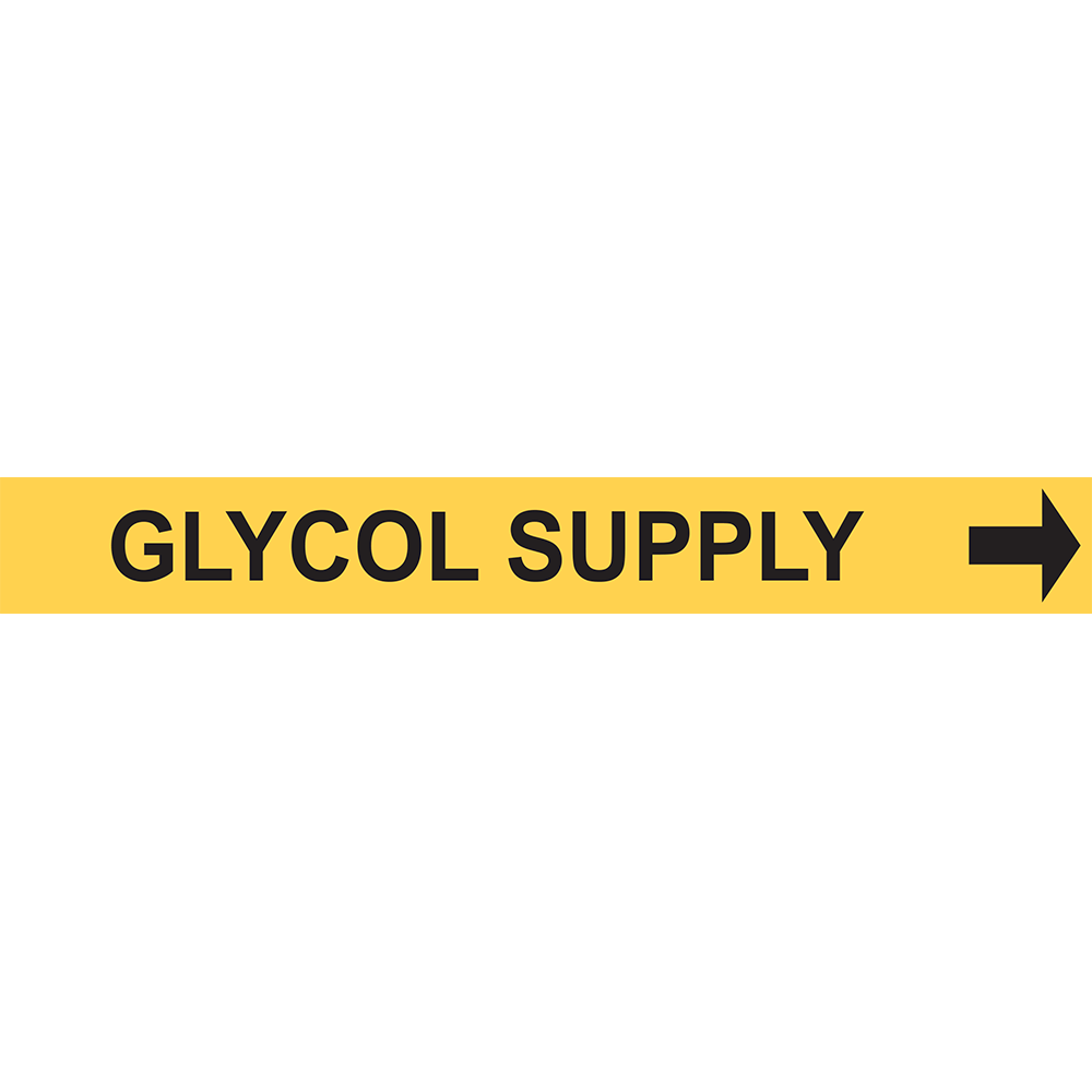 PRE2007 ANSI GLYCOL SUPPLY PIPE MARKER DuraLabel
