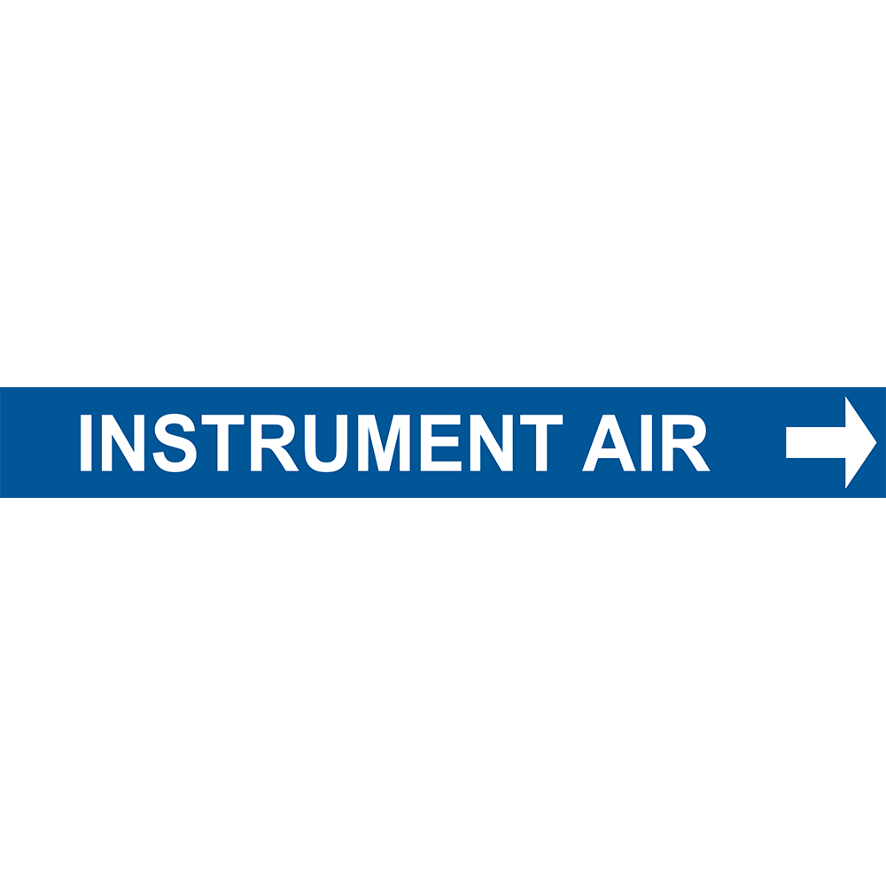 INSTRUMENT AIR PIPE MARKER Blue DuraLabel