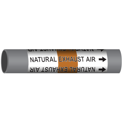 NATURAL EXHAUST AIR Marine Pipe Marker DuraLabel