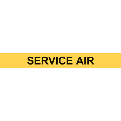 Yellow Service Air Pipe Marker - DuraLabel