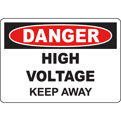 DANGER High Voltage Keep Away Sign Graphic Products