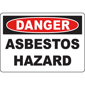 Danger Asbestos Hazard sign for safe industrial labeling solutions by Duralabel