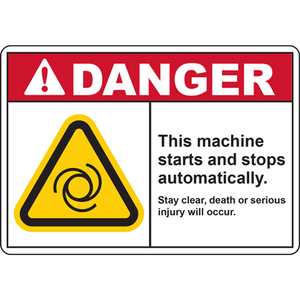 Stay clear, death or serious injury will occur