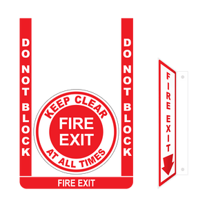 Fire Exit Floor Sign Bundle
