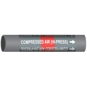 Hi-press compressed air pipe marker for industrial labeling and safety solutions by Duralabel.