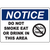 Notice sign prohibiting smoking, eating, or drinking, essential for workplace safety and compliance by Duralabel.