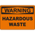 Warning sign for hazardous waste, essential for safety in industrial labeling solutions.