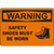 Warning sign indicating that safety shoes must be worn, essential for workplace safety and compliance.