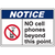 Notice sign prohibiting cell phones, ideal for industrial spaces needing clear communication and safety measures.