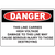 Danger sign warning of high voltage risk, crucial for safety in industrial labeling and hazard communication.