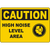 Caution sign indicating high noise level area, essential for workplace safety and industrial labeling solutions.