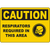 Caution sign indicating respirators required in this area for safety compliance in industrial environments.