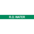 Green R.O. Water pipe marker for efficient industrial labeling and identification solutions.