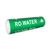 Green RO Water pipe marker with clear directional signage for effective industrial labeling solutions.