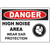 High noise area warning sign indicating the need for ear protection for safety in industrial environments.