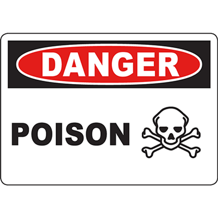 DANGER Poison Sign w/Symbol