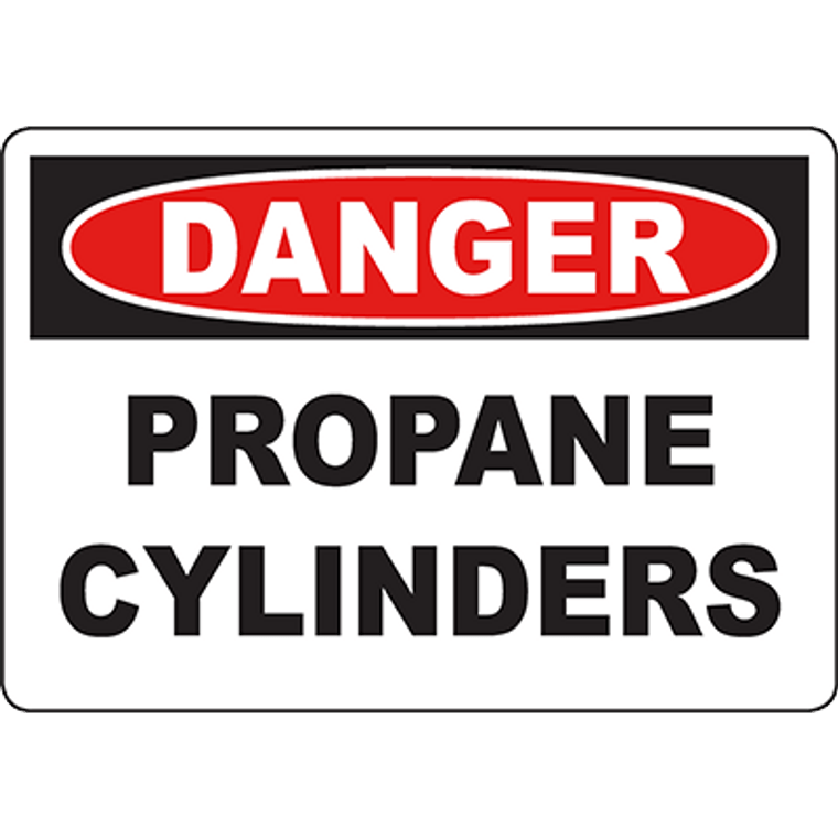 DANGER Propane Cylinders Sign