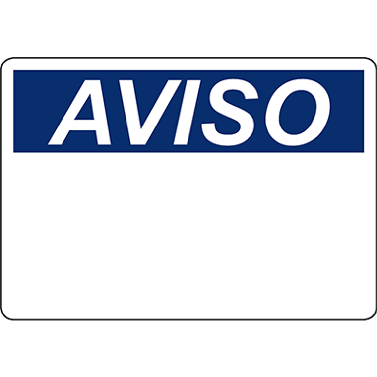 OSHA AVISO Header Blue Sign