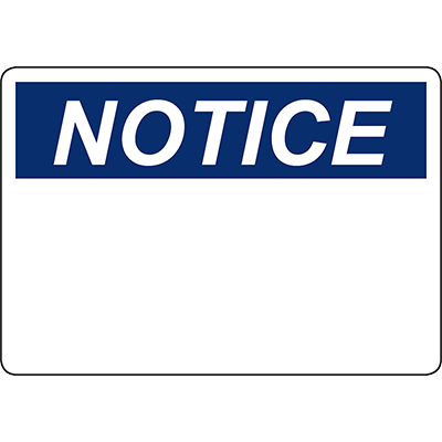 NMC OSHA Schild 'NOTICE NOT AN EXIT' – 35,6x25,4 Cm, Starrer Kunststoff