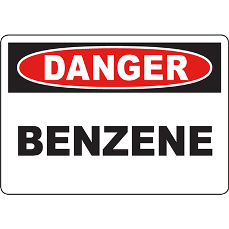 DANGER Benzene Sign