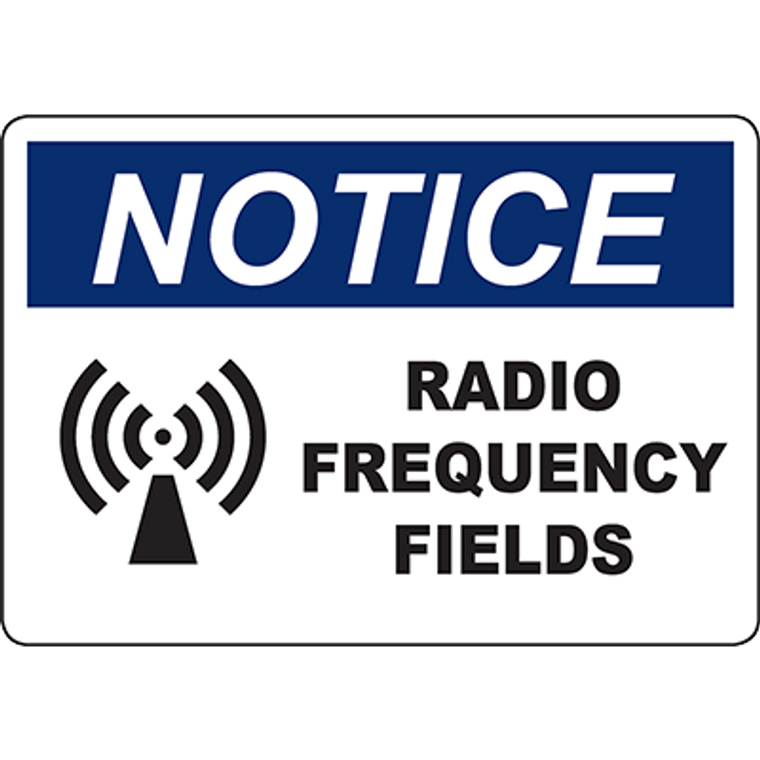 NOTICE Radio Frequency Fields No Trespassing Sign