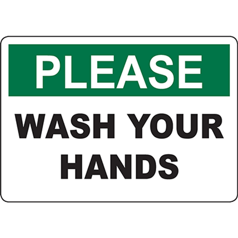 PLEASE Wash Your Hands Sign - 2596