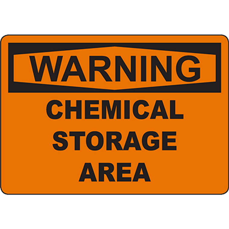 WARNING Chemical Storage Area Sign