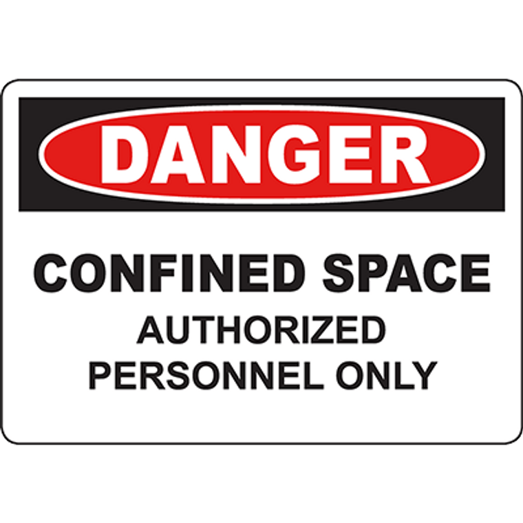 DANGER Confined Space Authorized Personnel Only Sign - 1097