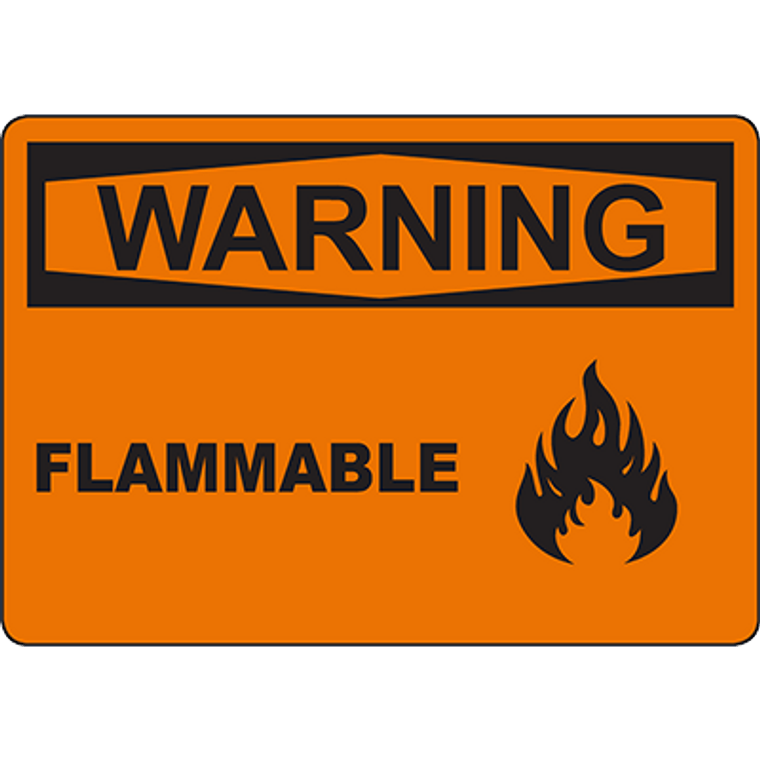 WARNING Flammable Sign
