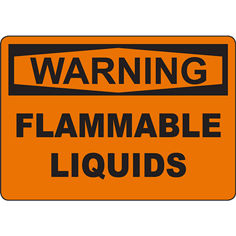 WARNING Flammable Liquids Sign