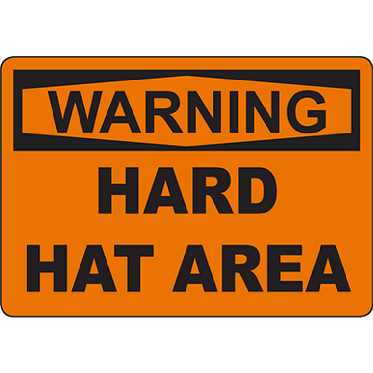 WARNING Hard Hat Area Sign