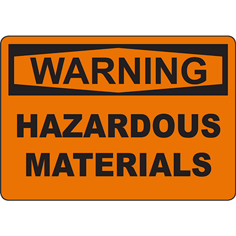 WARNING Hazardous Materials Sign