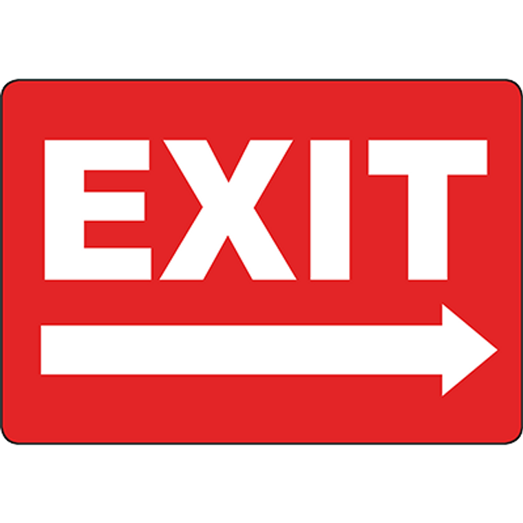 Exit Sign w/Right Arrow