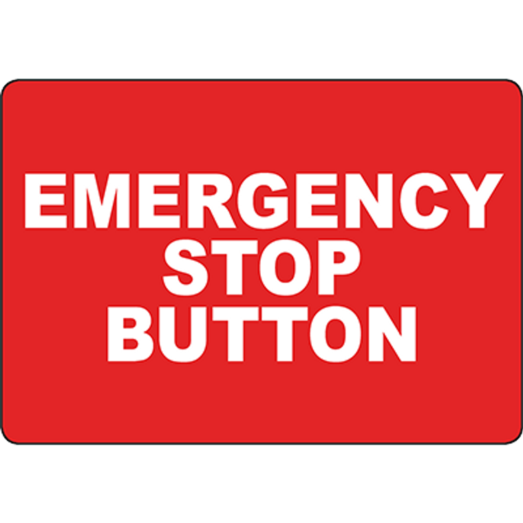 Emergency Stop Button Sign Graphic Products