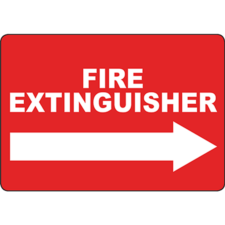 Fire Extinguisher Right arrow Sign