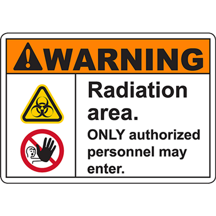 WARNING Radiation Area Sign