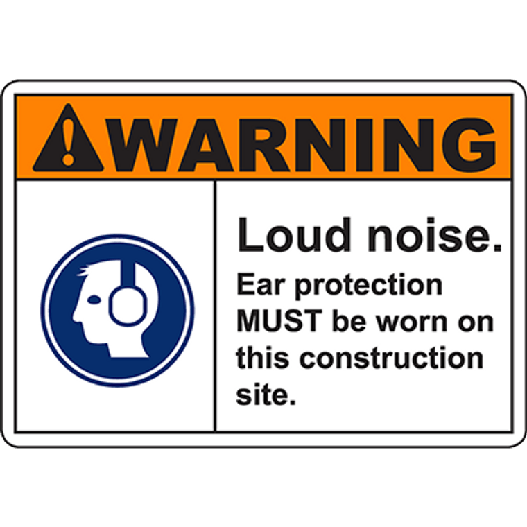 WARNING Loud Noise Sign