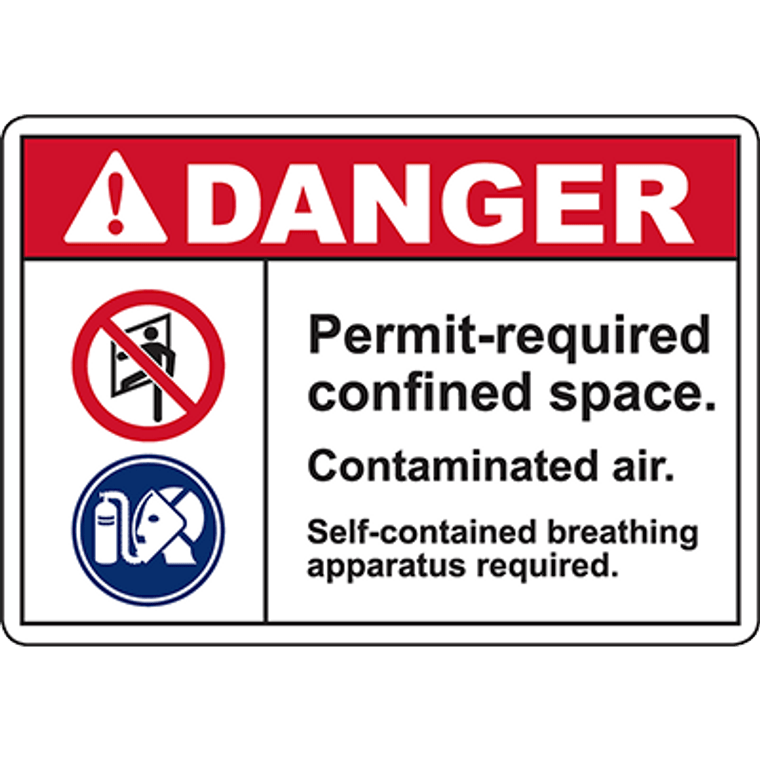 DANGER Self-contained breathing apparatus required Sign