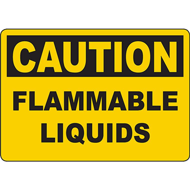 CAUTION Flammable Liquids Sign