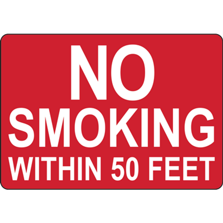 NO SMOKING WITHIN 50 FEET SIGN