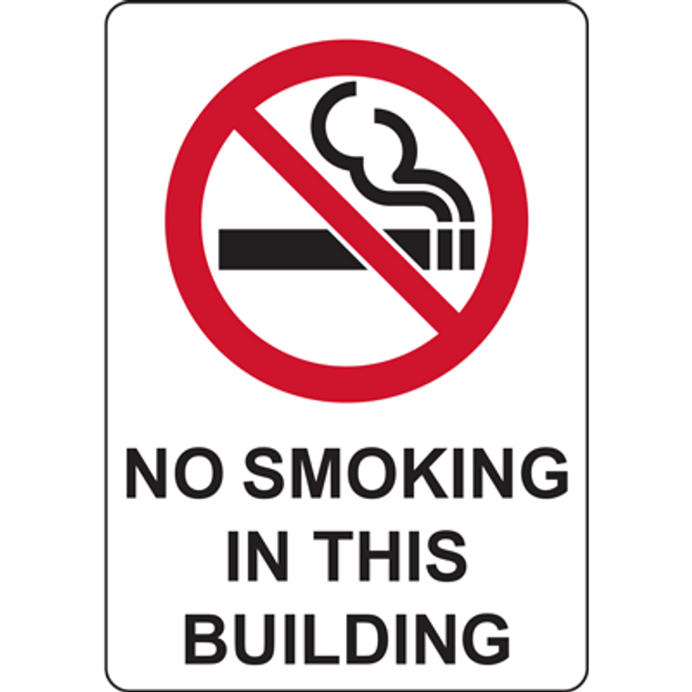 NO SMOKING IN THIS BUILDING SIGN