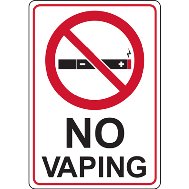 NO VAPING WITH BOARDER SIGN