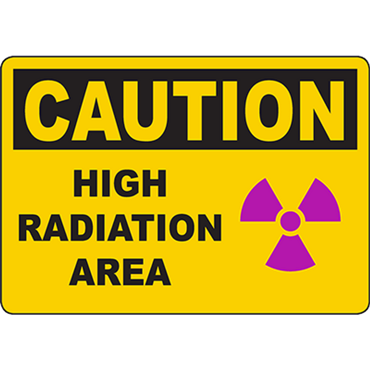 CAUTION High Radiation Area Sign