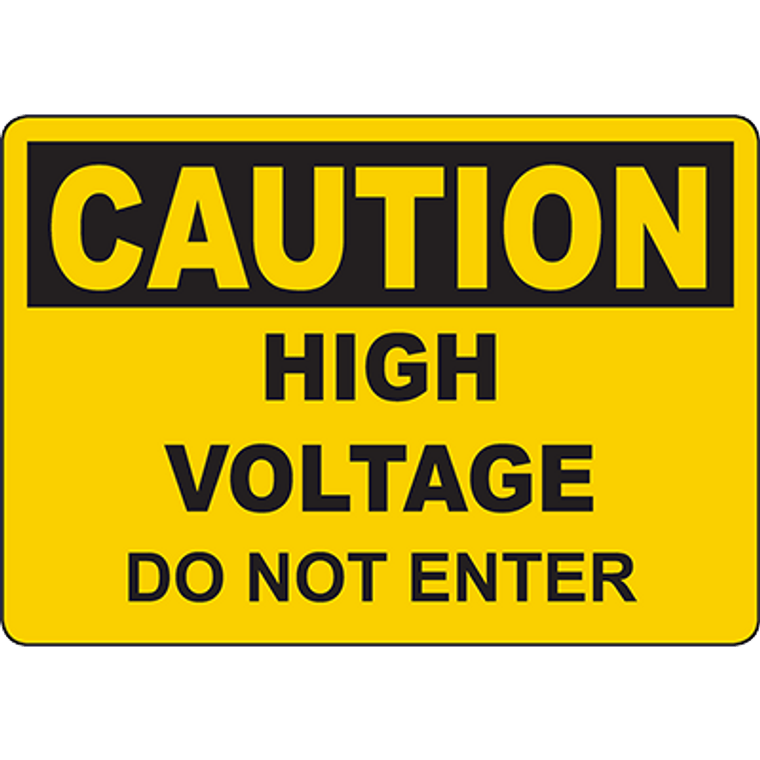 CAUTION High Voltage Do Not Enter Sign