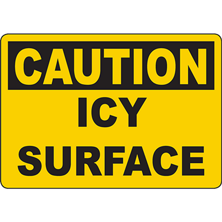 CAUTION Icy Surface Sign