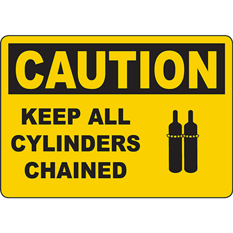 CAUTION Keep All Cylinders Chained Sign