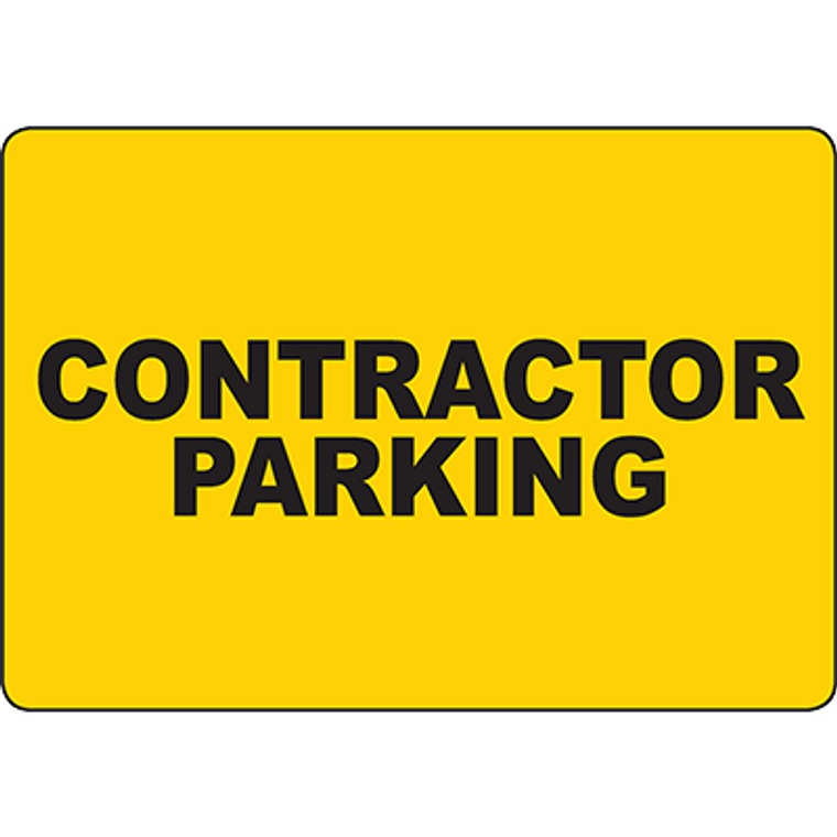 Contractor Parking Sign