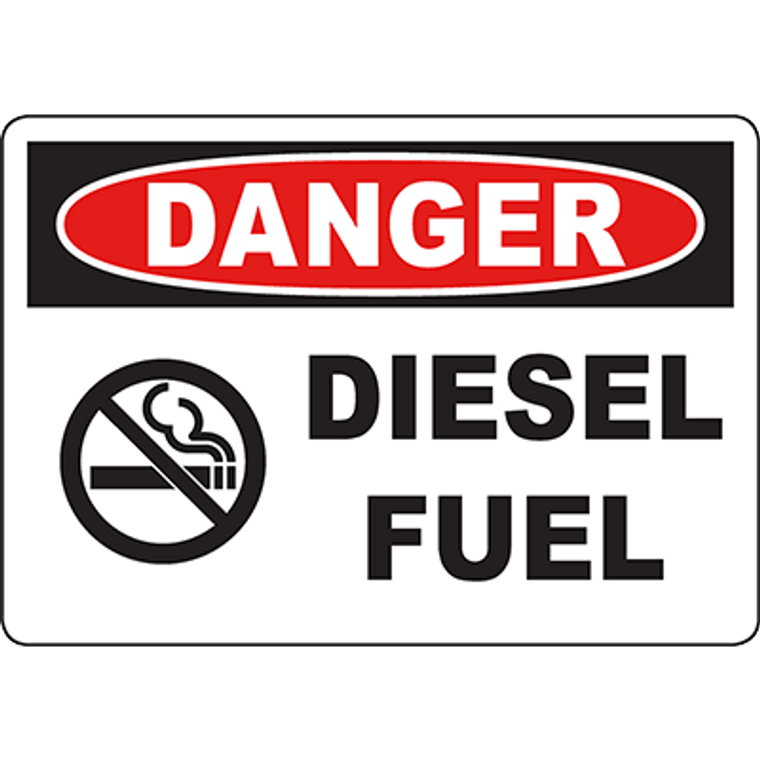 DANGER Diesel Fuel No Smoking Sign