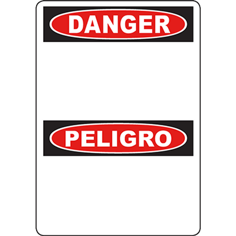 OSHA DANGER Header Red Bilingual Sign