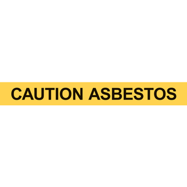 CAUTION ASBESTOS PIPE MARKER